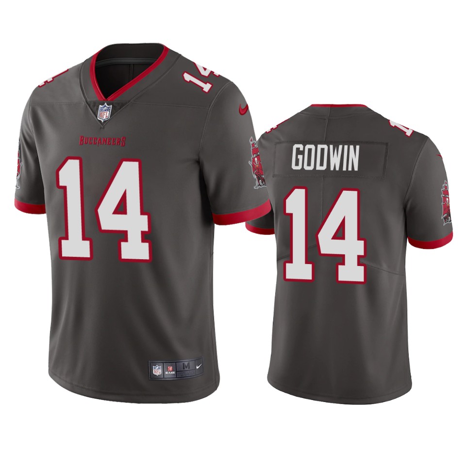 Tampa Bay Buccaneers Men Nike NFL #14  Chris Godwin Pewter 2020 Vapor Limited Jersey